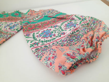 Top Off Shoulders Print Blusa Fiona